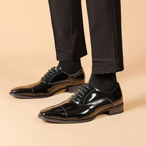 Oxford Shiny Lace up Shoes - JACKMARC.COM