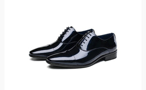 Oxford Shiny Lace up Shoes - JACKMARC.COM