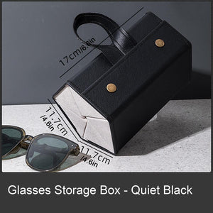 Portable Glasses Organizer 5 Grids Multi-slot Eyeglasses Storage Display Travel Folding Sunglasses PU Leather Case Home Storage - JACKMARC.COM