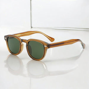 Punk Tea Green Retro Round Men Sunglasses - JACKMARC.COM