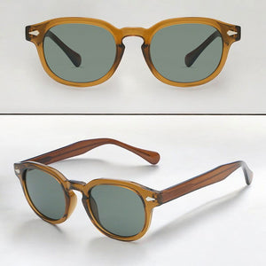 Punk Tea Green Retro Round Men Sunglasses - JACKMARC.COM