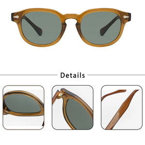 Punk Tea Green Retro Round Men Sunglasses - JACKMARC.COM