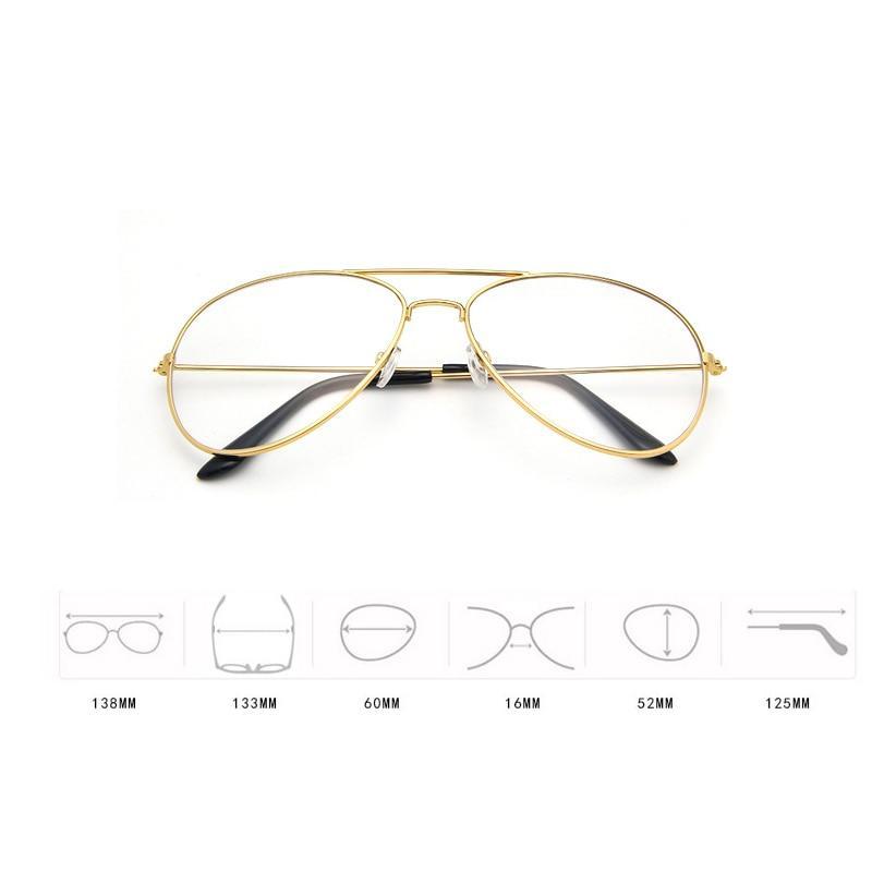 Reading Optical Pilot Aviation Metal Frame Eyeglasses - JACKMARC.COM