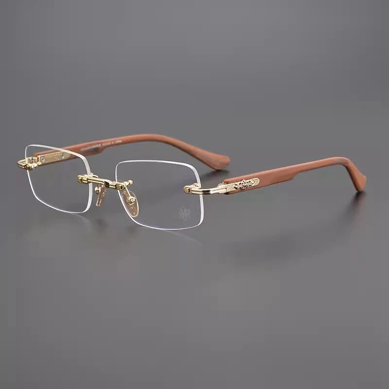 Rectangular Rimless Frames Men Anti Blue Light eyeglasses - JACKMARC.COM