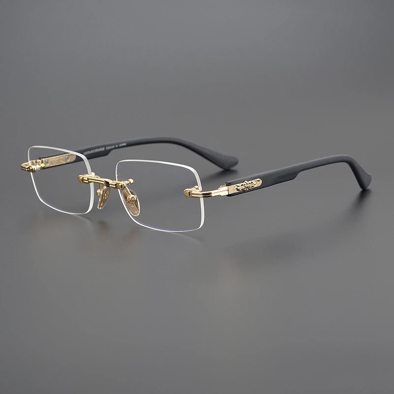 Rectangular Rimless Frames Men Anti Blue Light eyeglasses - JACKMARC.COM