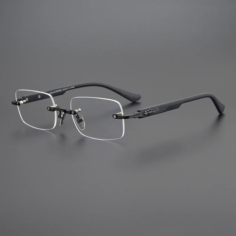 Rectangular Rimless Frames Men Anti Blue Light eyeglasses - JACKMARC.COM