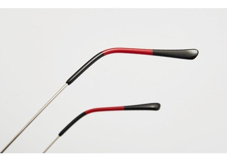 Retro Fashion Rimless Pilot Blue Block Computer Glasses Metal Frames Men Women - JACKMARC.COM