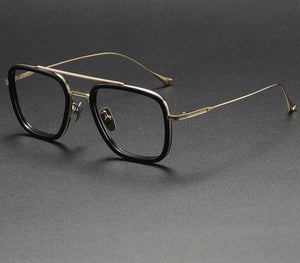 Retro  Frame Vintage Square Prescription Eyeglasses for Men - JACKMARC.COM