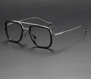 Retro  Frame Vintage Square Prescription Eyeglasses for Men - JACKMARC.COM