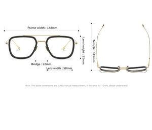 Retro  Frame Vintage Square Prescription Eyeglasses for Men - JACKMARC.COM