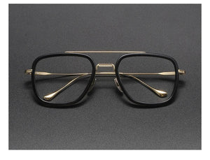 Retro  Frame Vintage Square Prescription Eyeglasses for Men - JACKMARC.COM