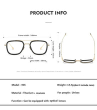 Load image into Gallery viewer, Retro  Frame Vintage Square Prescription Eyeglasses for Men - JACKMARC.COM
