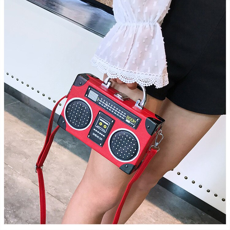 Retro Radio Recorder Bag Girls Casual Shoulder Crossbody Bag - JACKMARC.COM