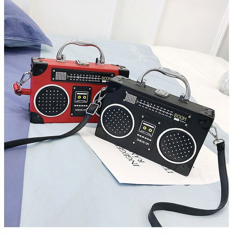 Retro Radio Recorder Bag Girls Casual Shoulder Crossbody Bag - JACKMARC.COM