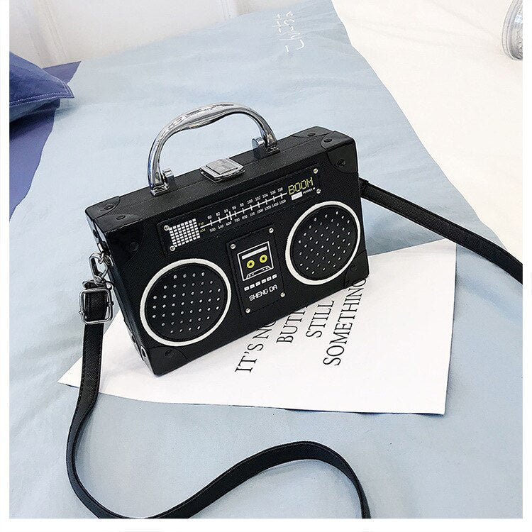 Retro Radio Recorder Bag Girls Casual Shoulder Crossbody Bag - JACKMARC.COM