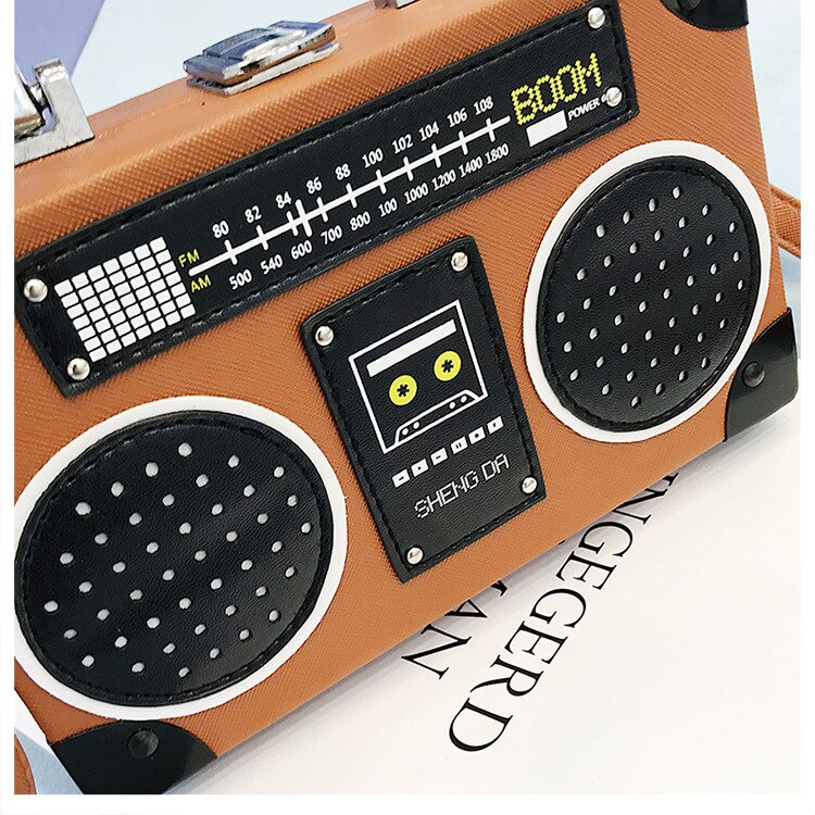 Retro Radio Recorder Bag Girls Casual Shoulder Crossbody Bag - JACKMARC.COM