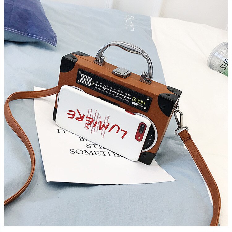 Retro Radio Recorder Bag Girls Casual Shoulder Crossbody Bag - JACKMARC.COM
