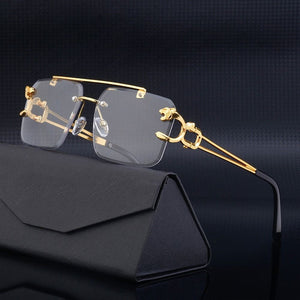 Retro Rimless Sunglasses For Men Steampunk Outdoor Cycling Sunglasses Men Women - Jack Marc - JACKMARC.COM