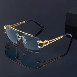 Retro Rimless Sunglasses For Men Steampunk Outdoor Cycling Sunglasses Men Women - Jack Marc - JACKMARC.COM