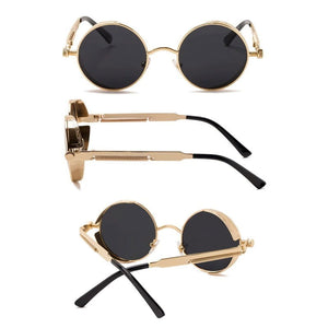 Retro Round Steampunk Sunglasses-JM - JACKMARC.COM