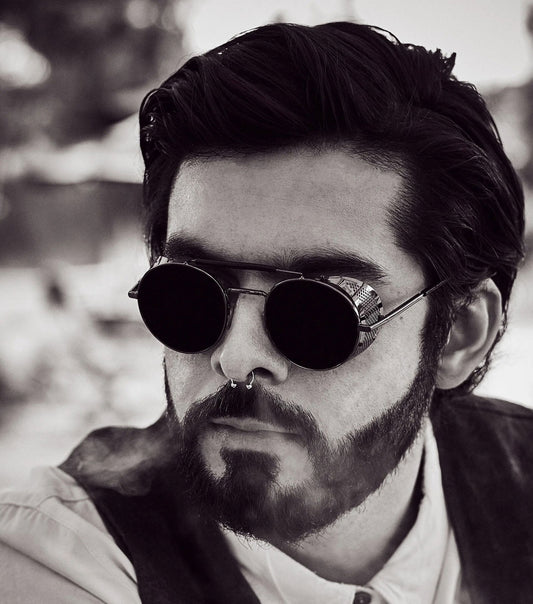 Retro Vintage Metal Round Punk Sunglasses - JACKMARC.COM