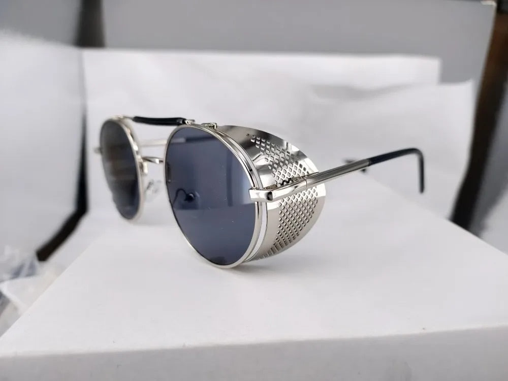 Retro Vintage Metal Round Punk Sunglasses - JACKMARC.COM
