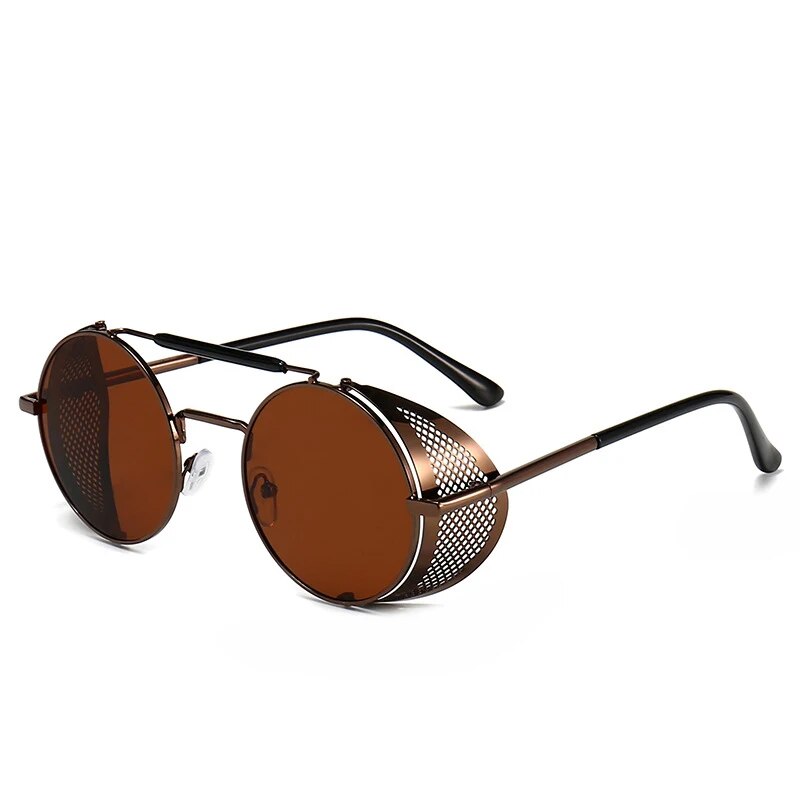 Retro Vintage Metal Round Punk Sunglasses - JACKMARC.COM