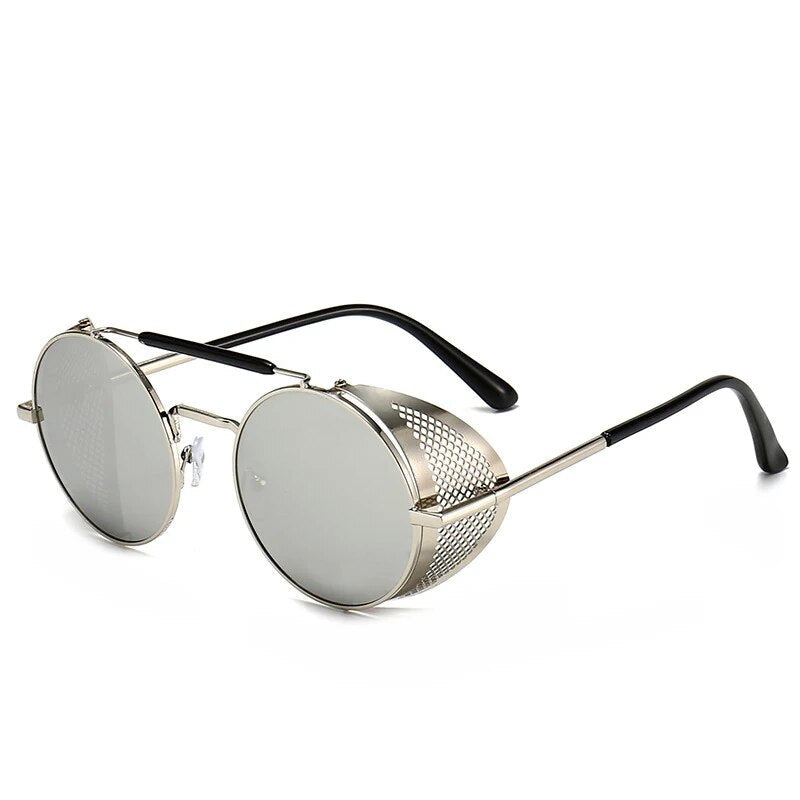 Retro Vintage Metal Round Punk Sunglasses - JACKMARC.COM