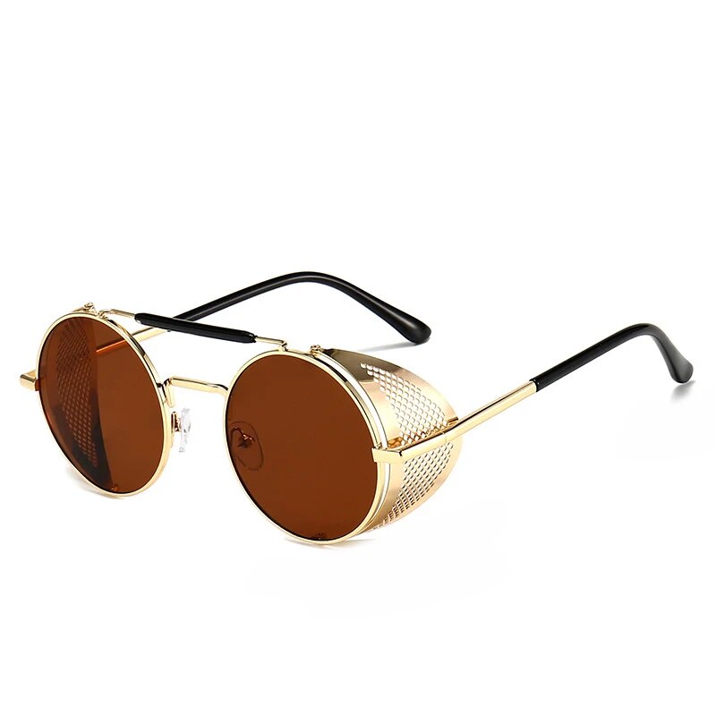 Retro Vintage Metal Round Punk Sunglasses - JACKMARC.COM