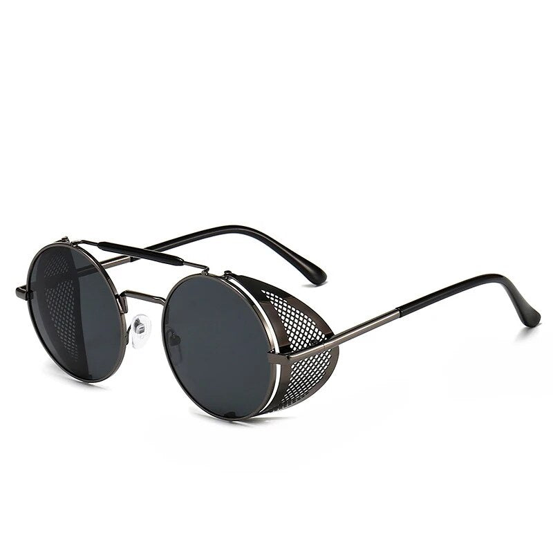 Retro Vintage Metal Round Punk Sunglasses - JACKMARC.COM