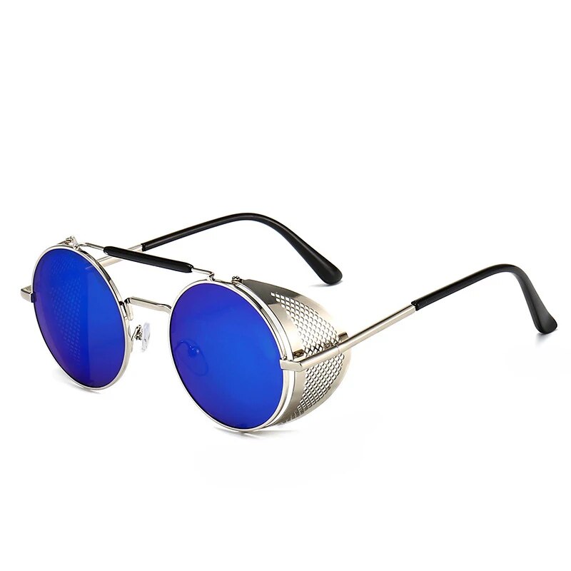Retro Vintage Metal Round Punk Sunglasses - JACKMARC.COM