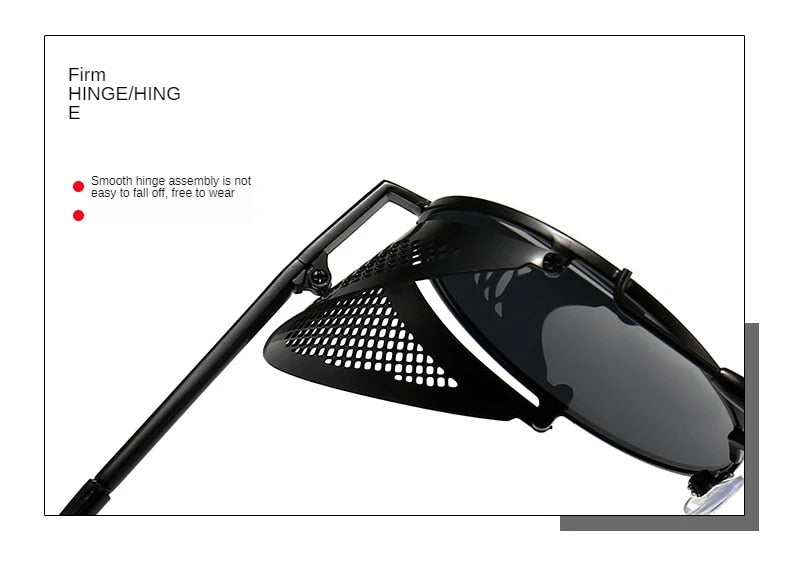 Retro Vintage Metal Round Punk Sunglasses - JACKMARC.COM