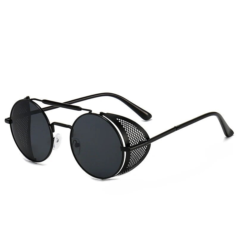 Retro Vintage Metal Round Punk Sunglasses - JACKMARC.COM
