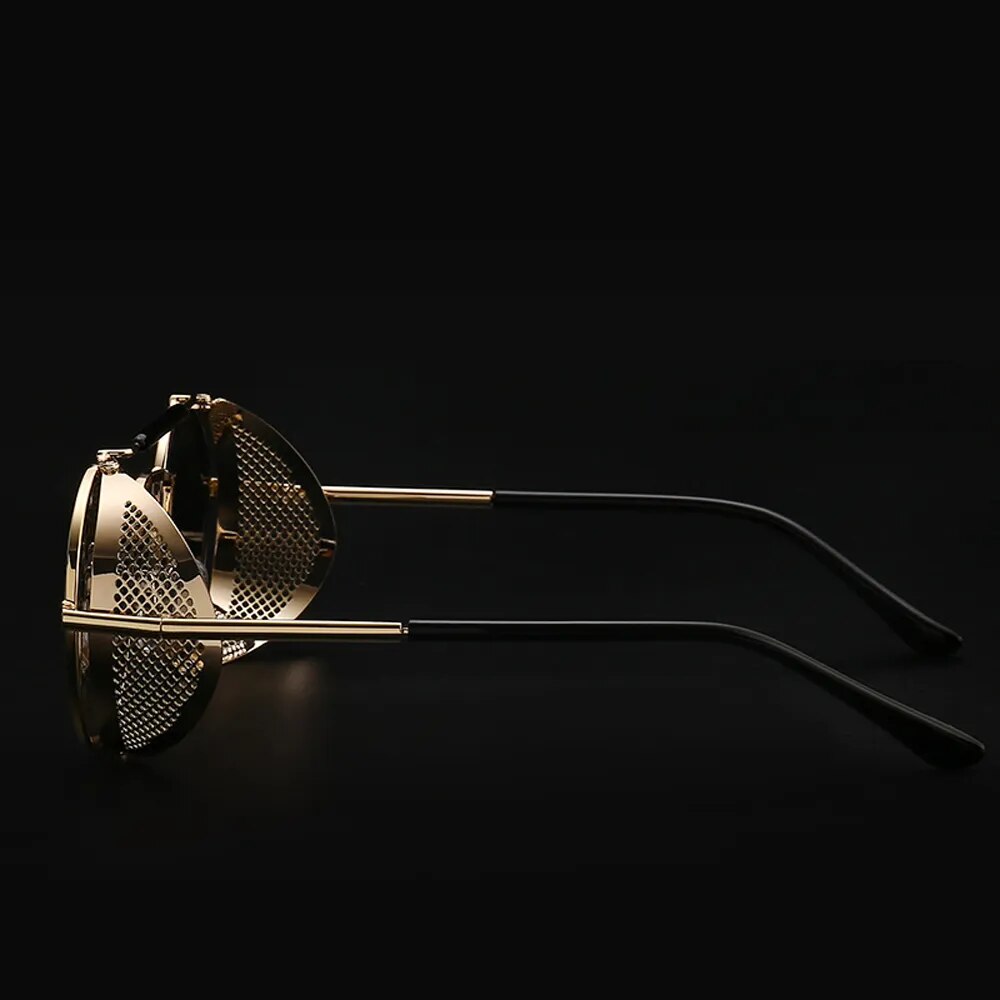 Retro Vintage Metal Round Punk Sunglasses - JACKMARC.COM