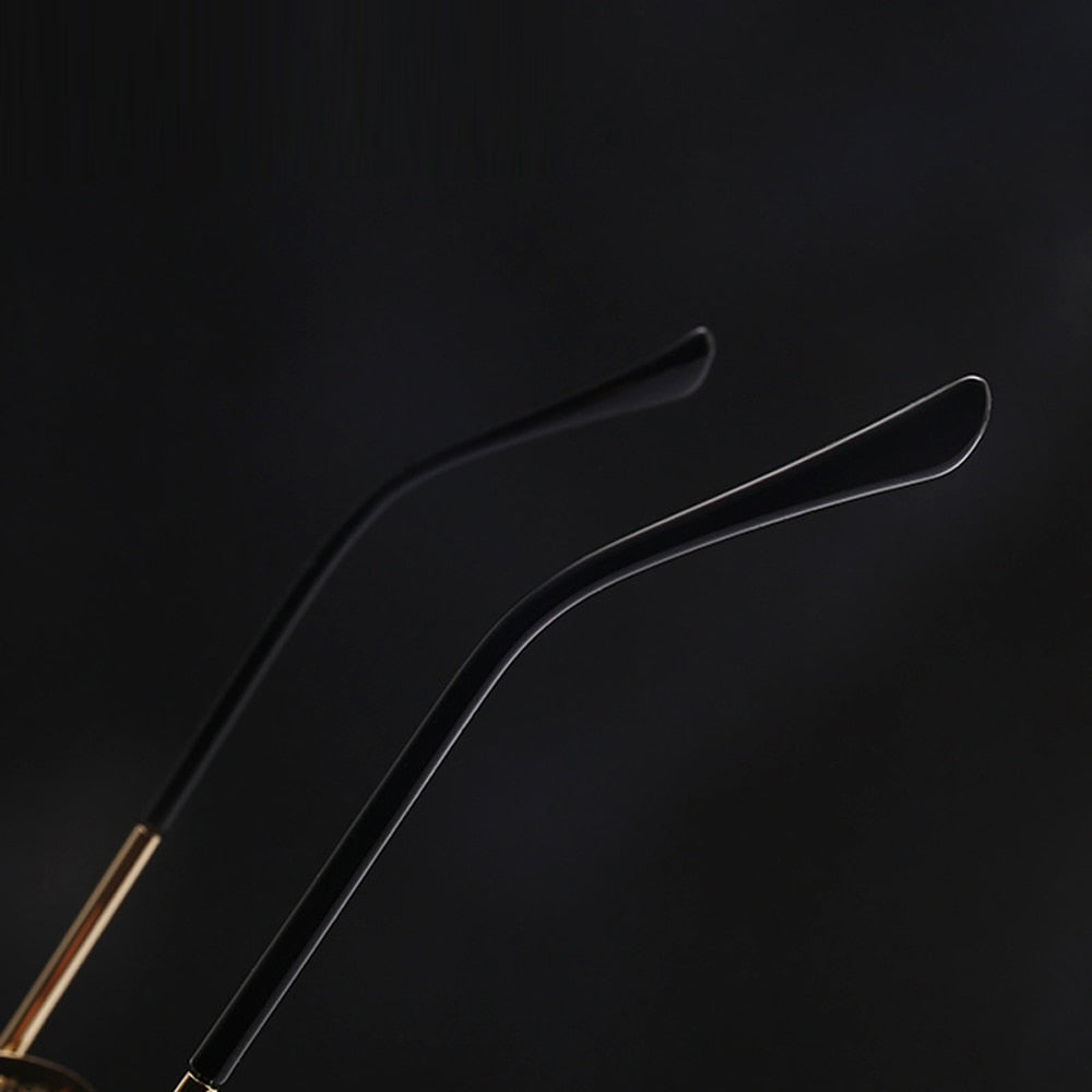 Retro Vintage Metal Round Punk Sunglasses - JACKMARC.COM