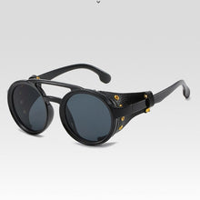 Load image into Gallery viewer, Retro Vintage Round Steampunk Sunglasses - JACKMARC.COM
