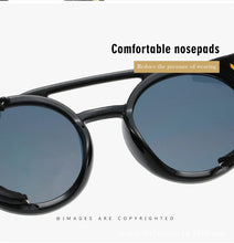 Load image into Gallery viewer, Retro Vintage Round Steampunk Sunglasses - JACKMARC.COM
