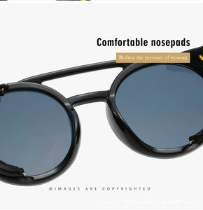 Retro Vintage Round Steampunk Sunglasses - JACKMARC.COM