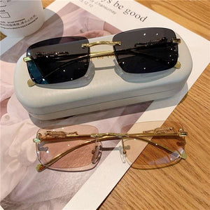 Rimless Cheetah Sunglasses - JACKMARC.COM