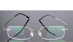 Rimless Titanium Glasses Frames Men Flexible Optical Frame Retro Glasses - JACKMARC - JACKMARC.COM