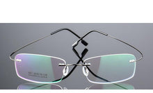 Load image into Gallery viewer, Rimless Titanium Glasses Frames Men Flexible Optical Frame Retro Glasses - JACKMARC - JACKMARC.COM
