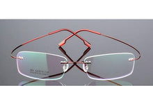 Load image into Gallery viewer, Rimless Titanium Glasses Frames Men Flexible Optical Frame Retro Glasses - JACKMARC - JACKMARC.COM
