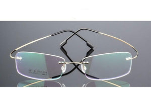 Rimless Titanium Glasses Frames Men Flexible Optical Frame Retro Glasses - JACKMARC - JACKMARC.COM