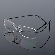 Load image into Gallery viewer, Rimless Titanium Glasses Frames Men Flexible Optical Frame Retro Glasses - JACKMARC - JACKMARC.COM
