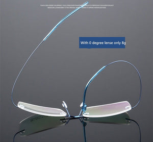 Rimless Titanium Glasses Frames Men Flexible Optical Frame Retro Glasses - JACKMARC - JACKMARC.COM