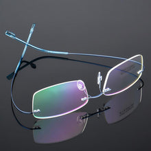 Load image into Gallery viewer, Rimless Titanium Glasses Frames Men Flexible Optical Frame Retro Glasses - JACKMARC - JACKMARC.COM
