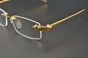 Rimless Titanium Glasses Men Leopard Spectacles for Prescription Eyewear Ultralight - JACKMARC.COM