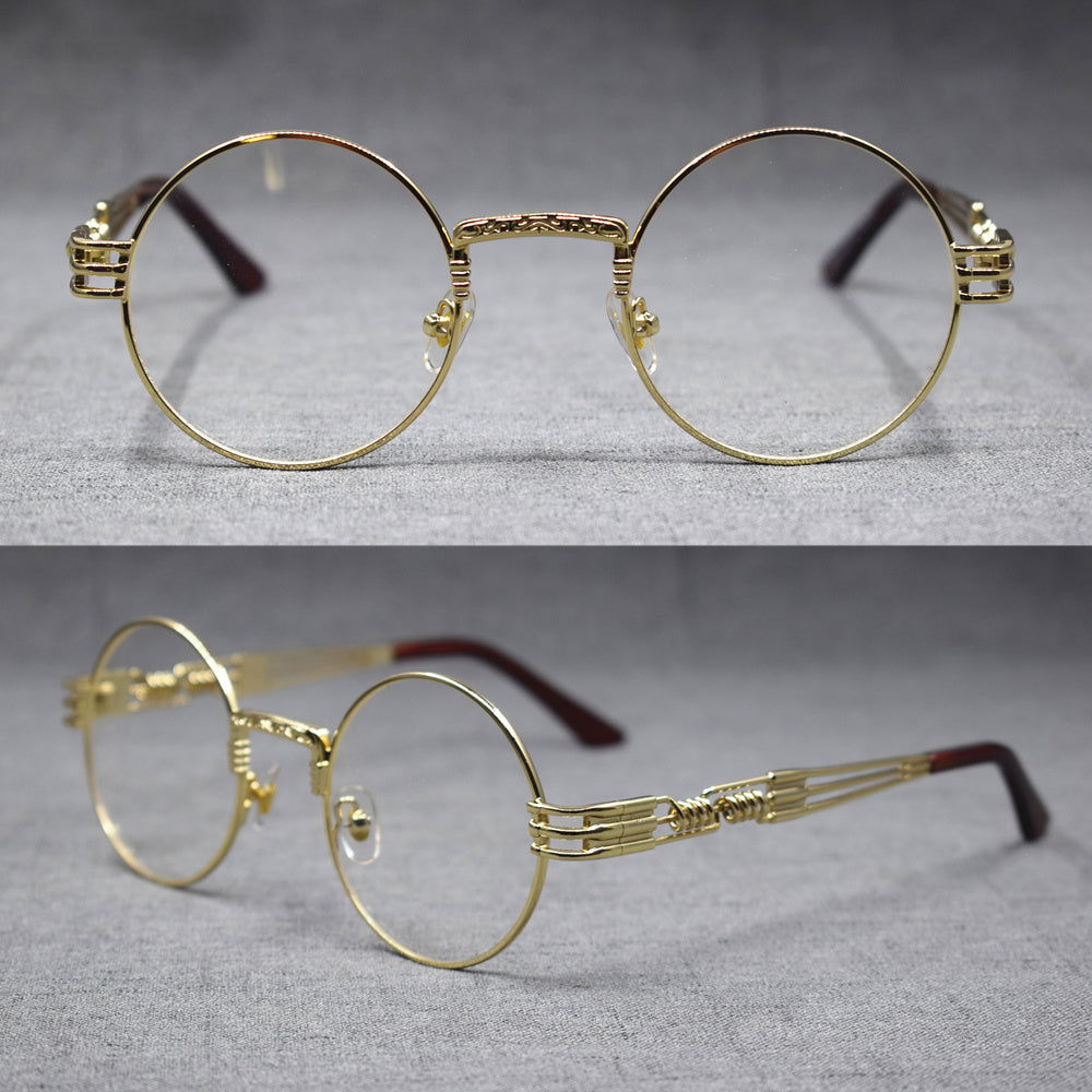 Round Metal Full Rim Eyeglass Frames - JACKMARC.COM