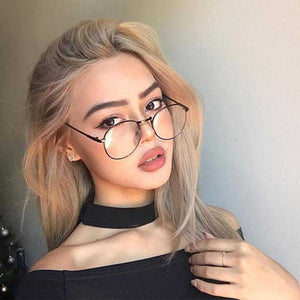 Round UV400 Black Eyeglasses - JACKMARC.COM