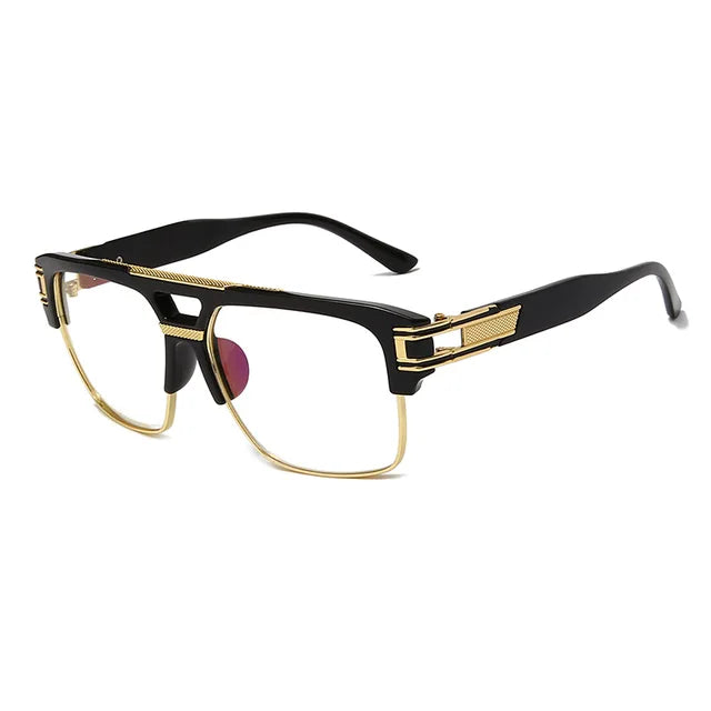 Geometric Oversize Black Eyeglasses